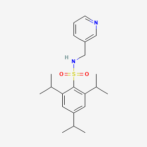 molecular formula C21H30N2O2S B2963132 2,4,6-tris(propan-2-yl)-N-[(pyridin-3-yl)methyl]benzene-1-sulfonamide CAS No. 313267-49-1