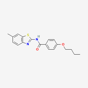 4-butoxy-N-(6-methyl-1,3-benzothiazol-2-yl)benzamide