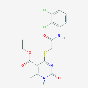 Ethyl 4-((2-((2,3-dichlorophenyl)amino)-2-oxoethyl)thio)-6-methyl-2-oxo-1,2-dihydropyrimidine-5-carboxylate