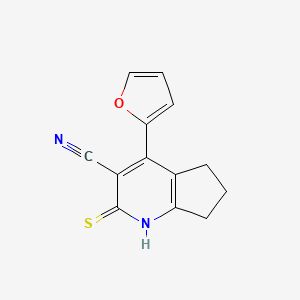 4-(furan-2-yl)-2-sulfanyl-5H,6H,7H-cyclopenta[b]pyridine-3-carbonitrile