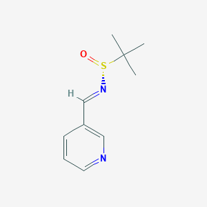 molecular formula C10H14N2OS B2963181 (R)-2-Methyl-N-(pyridin-3-ylmethylene)-propane-2-sulfinamide CAS No. 220315-22-0
