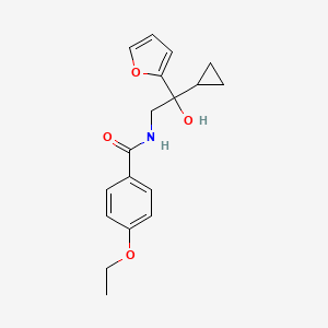 molecular formula C18H21NO4 B2963198 N-[2-cyclopropyl-2-(furan-2-yl)-2-hydroxyethyl]-4-ethoxybenzamide CAS No. 1396806-87-3