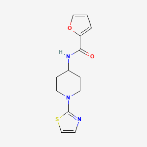 molecular formula C13H15N3O2S B2963241 N-[1-(1,3-thiazol-2-yl)piperidin-4-yl]furan-2-carboxamide CAS No. 1797714-20-5