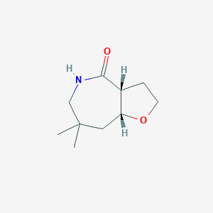 B2963332 (3Ar,8aR)-7,7-dimethyl-3,3a,5,6,8,8a-hexahydro-2H-furo[3,2-c]azepin-4-one CAS No. 2227884-55-9