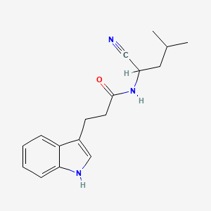 molecular formula C17H21N3O B2963355 N-(1-cyano-3-methylbutyl)-3-(1H-indol-3-yl)propanamide CAS No. 1311733-43-3