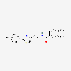 molecular formula C23H20N2OS B2963361 N-{2-[2-(4-methylphenyl)-1,3-thiazol-4-yl]ethyl}naphthalene-2-carboxamide CAS No. 896376-00-4