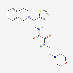 molecular formula C23H30N4O3S B2963432 N'-[2-(morpholin-4-yl)ethyl]-N-[2-(1,2,3,4-tetrahydroisoquinolin-2-yl)-2-(thiophen-2-yl)ethyl]ethanediamide CAS No. 903290-05-1