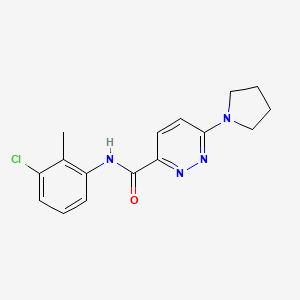 molecular formula C16H17ClN4O B2963466 N-(3-chloro-2-methylphenyl)-6-(pyrrolidin-1-yl)pyridazine-3-carboxamide CAS No. 1421531-77-2