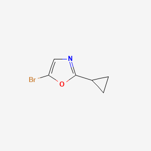 molecular formula C6H6BrNO B2963482 5-Bromo-2-cyclopropyl-1,3-oxazole CAS No. 1391737-94-2