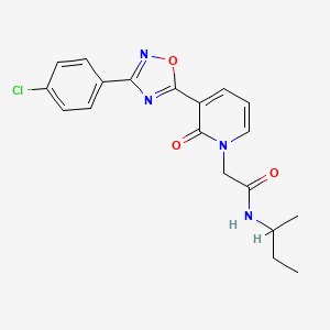 molecular formula C19H19ClN4O3 B2963492 N-(butan-2-yl)-2-{3-[3-(4-chlorophenyl)-1,2,4-oxadiazol-5-yl]-2-oxo-1,2-dihydropyridin-1-yl}acetamide CAS No. 1105233-85-9