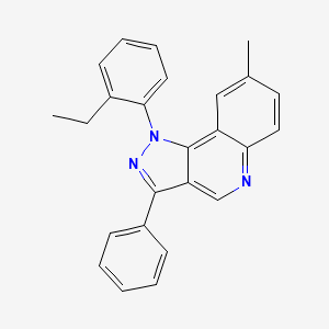 molecular formula C25H21N3 B2963550 1-(2-ethylphenyl)-8-methyl-3-phenyl-1H-pyrazolo[4,3-c]quinoline CAS No. 901247-89-0