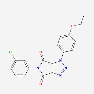 molecular formula C18H15ClN4O3 B2963573 5-(3-chlorophenyl)-1-(4-ethoxyphenyl)-1H,3aH,4H,5H,6H,6aH-pyrrolo[3,4-d][1,2,3]triazole-4,6-dione CAS No. 1170018-23-1