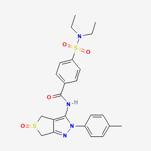 B2963612 4-(N,N-diethylsulfamoyl)-N-(5-oxido-2-(p-tolyl)-4,6-dihydro-2H-thieno[3,4-c]pyrazol-3-yl)benzamide CAS No. 1019102-78-3
