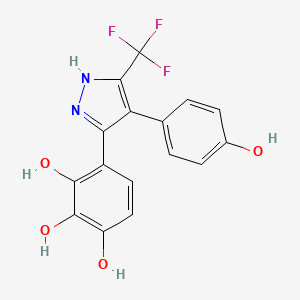 molecular formula C16H11F3N2O4 B2963646 yGsy2p-IN-1 