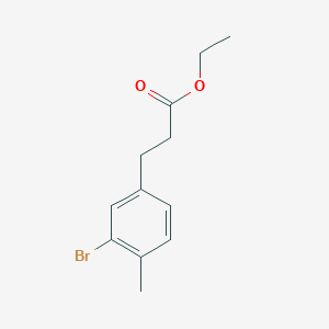 molecular formula C12H15BrO2 B2963683 Ethyl 3-(3-bromo-4-methylphenyl)propanoate CAS No. 1261826-15-6