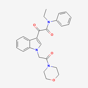 molecular formula C24H25N3O4 B2963722 N-ethyl-2-{1-[2-(morpholin-4-yl)-2-oxoethyl]-1H-indol-3-yl}-2-oxo-N-phenylacetamide CAS No. 872857-07-3