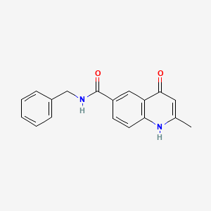 molecular formula C18H16N2O2 B2963732 N-benzyl-4-hydroxy-2-methyl-6-quinolinecarboxamide CAS No. 941252-09-1