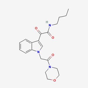 molecular formula C20H25N3O4 B2963739 N-butyl-2-(1-(2-morpholino-2-oxoethyl)-1H-indol-3-yl)-2-oxoacetamide CAS No. 872855-41-9
