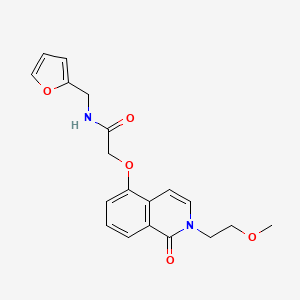 molecular formula C19H20N2O5 B2963740 N-[(furan-2-yl)methyl]-2-{[2-(2-methoxyethyl)-1-oxo-1,2-dihydroisoquinolin-5-yl]oxy}acetamide CAS No. 898431-27-1