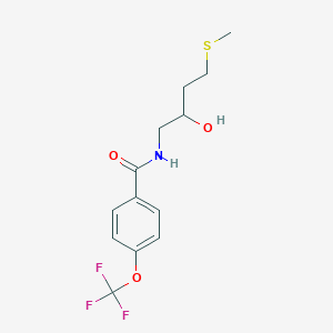 molecular formula C13H16F3NO3S B2963748 N-[2-hydroxy-4-(methylsulfanyl)butyl]-4-(trifluoromethoxy)benzamide CAS No. 2320215-23-2
