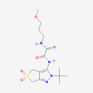 molecular formula C15H24N4O5S B2963786 N1-(2-(tert-butyl)-5,5-dioxido-4,6-dihydro-2H-thieno[3,4-c]pyrazol-3-yl)-N2-(3-methoxypropyl)oxalamide CAS No. 899995-06-3