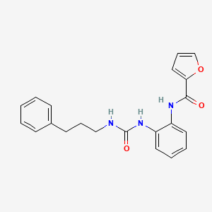 molecular formula C21H21N3O3 B2963799 N-(2-(3-(3-phenylpropyl)ureido)phenyl)furan-2-carboxamide CAS No. 1207049-34-0