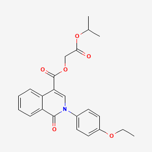 molecular formula C23H23NO6 B2963825 propan-2-yl 2-[2-(4-ethoxyphenyl)-1-oxo-1,2-dihydroisoquinoline-4-carbonyloxy]acetate CAS No. 1029776-36-0