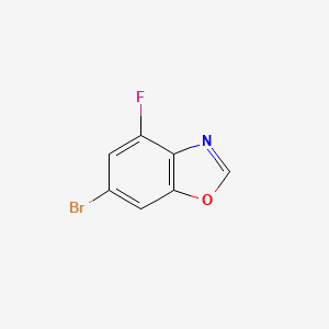 molecular formula C7H3BrFNO B2963843 6-Bromo-4-fluoro-1,3-benzoxazole CAS No. 1935181-98-8