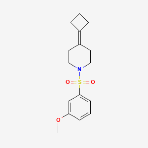molecular formula C16H21NO3S B2963847 4-Cyclobutylidene-1-(3-methoxybenzenesulfonyl)piperidine CAS No. 2310099-12-6