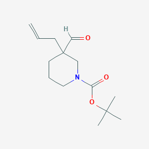 molecular formula C14H23NO3 B2963868 Tert-butyl 3-formyl-3-prop-2-enylpiperidine-1-carboxylate CAS No. 2008454-55-3