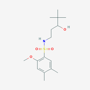 molecular formula C16H27NO4S B2963921 N-(3-hydroxy-4,4-dimethylpentyl)-2-methoxy-4,5-dimethylbenzene-1-sulfonamide CAS No. 1396881-66-5