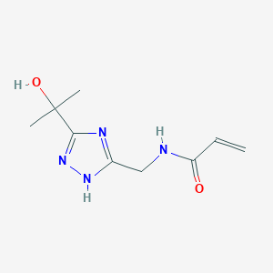 molecular formula C9H14N4O2 B2963933 N-{[3-(2-hydroxypropan-2-yl)-1H-1,2,4-triazol-5-yl]methyl}prop-2-enamide CAS No. 2305289-25-0