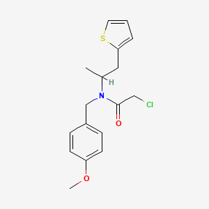 molecular formula C17H20ClNO2S B2963935 2-chloro-N-[(4-methoxyphenyl)methyl]-N-[1-(thiophen-2-yl)propan-2-yl]acetamide CAS No. 879319-07-0
