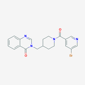 molecular formula C20H19BrN4O2 B2964019 3-{[1-(5-Bromopyridine-3-carbonyl)piperidin-4-yl]methyl}-3,4-dihydroquinazolin-4-one CAS No. 2380086-06-4