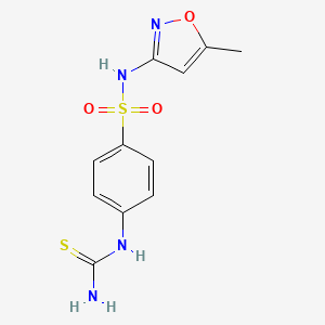 molecular formula C11H12N4O3S2 B2964075 N-(5-Methylisoxazol-3-yl)-4-thioureidobenzenesulfonamide CAS No. 331422-75-4