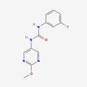 molecular formula C12H11FN4O2 B2964076 1-(3-Fluorophenyl)-3-(2-methoxypyrimidin-5-yl)urea CAS No. 1396684-92-6