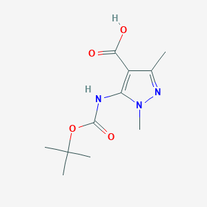 B2964090 1,3-Dimethyl-5-[(2-methylpropan-2-yl)oxycarbonylamino]pyrazole-4-carboxylic acid CAS No. 2248297-44-9