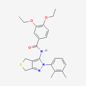 molecular formula C24H27N3O3S B2964121 N-[2-(2,3-dimethylphenyl)-2H,4H,6H-thieno[3,4-c]pyrazol-3-yl]-3,4-diethoxybenzamide CAS No. 450344-29-3