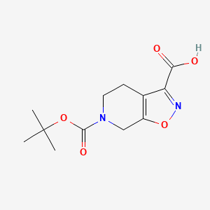 molecular formula C12H16N2O5 B2964145 6-[(tert-butoxy)carbonyl]-4H,5H,6H,7H-[1,2]oxazolo[5,4-c]pyridine-3-carboxylic acid CAS No. 1782024-67-2