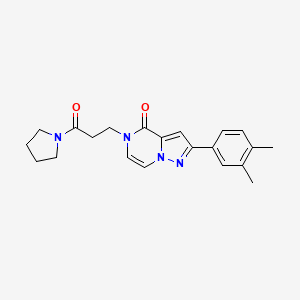 2-(3,4-dimethylphenyl)-5-[3-oxo-3-(pyrrolidin-1-yl)propyl]pyrazolo[1,5-a]pyrazin-4(5H)-one