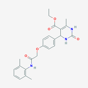 molecular formula C24H27N3O5 B296422 Ethyl 4-{4-[2-(2,6-dimethylanilino)-2-oxoethoxy]phenyl}-6-methyl-2-oxo-1,2,3,4-tetrahydro-5-pyrimidinecarboxylate 