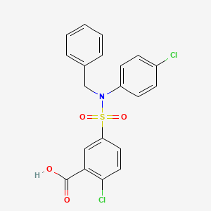5-[Benzyl(4-chlorophenyl)sulfamoyl]-2-chlorobenzoic acid