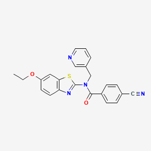 4-cyano-N-(6-ethoxybenzo[d]thiazol-2-yl)-N-(pyridin-3-ylmethyl)benzamide
