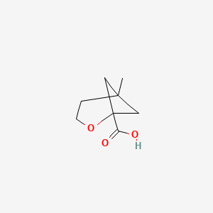 molecular formula C8H12O3 B2964227 5-Methyl-2-oxabicyclo[3.1.1]heptane-1-carboxylic acid CAS No. 2416230-85-6