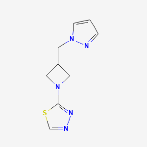 2-{3-[(1H-pyrazol-1-yl)methyl]azetidin-1-yl}-1,3,4-thiadiazole