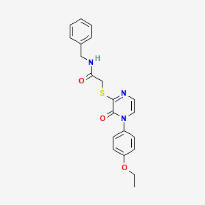 molecular formula C21H21N3O3S B2964252 N-benzyl-2-{[4-(4-ethoxyphenyl)-3-oxo-3,4-dihydropyrazin-2-yl]sulfanyl}acetamide CAS No. 900007-21-8