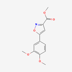 molecular formula C13H13NO5 B2964259 Methyl 5-(3,4-dimethoxyphenyl)isoxazole-3-carboxylate 