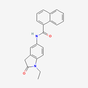 molecular formula C21H18N2O2 B2964262 N-(1-ethyl-2-oxoindolin-5-yl)-1-naphthamide CAS No. 921837-49-2