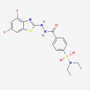 B2964281 4-(2-(4,6-difluorobenzo[d]thiazol-2-yl)hydrazinecarbonyl)-N,N-diethylbenzenesulfonamide CAS No. 851988-17-5
