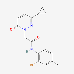 molecular formula C16H16BrN3O2 B2964283 N-(2-bromo-4-methylphenyl)-2-(3-cyclopropyl-6-oxo-1,6-dihydropyridazin-1-yl)acetamide CAS No. 2034536-07-5